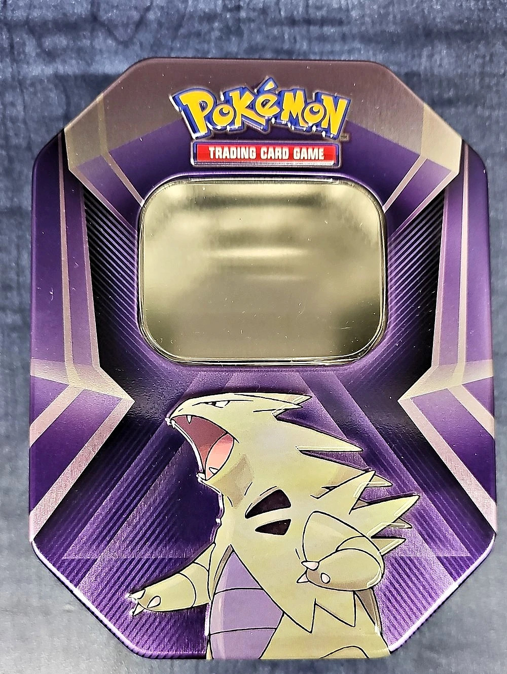 Pokémon Triple Whammy Tin [Tyranitar] ] Trading Card Tin Purple